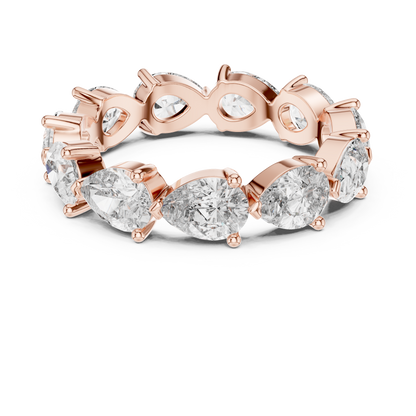 Full-Eternity Pear Diamond Wedding Band