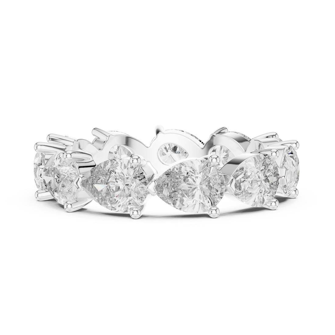 Full-Eternity Pear Diamond Wedding Band