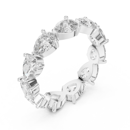 Full-Eternity Pear Diamond Wedding Band
