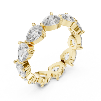 Full-Eternity Pear Diamond Wedding Band