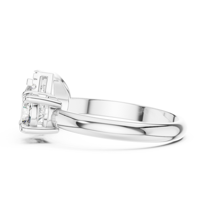 Toi et Moi - Pear Halo & Round Engagement Ring