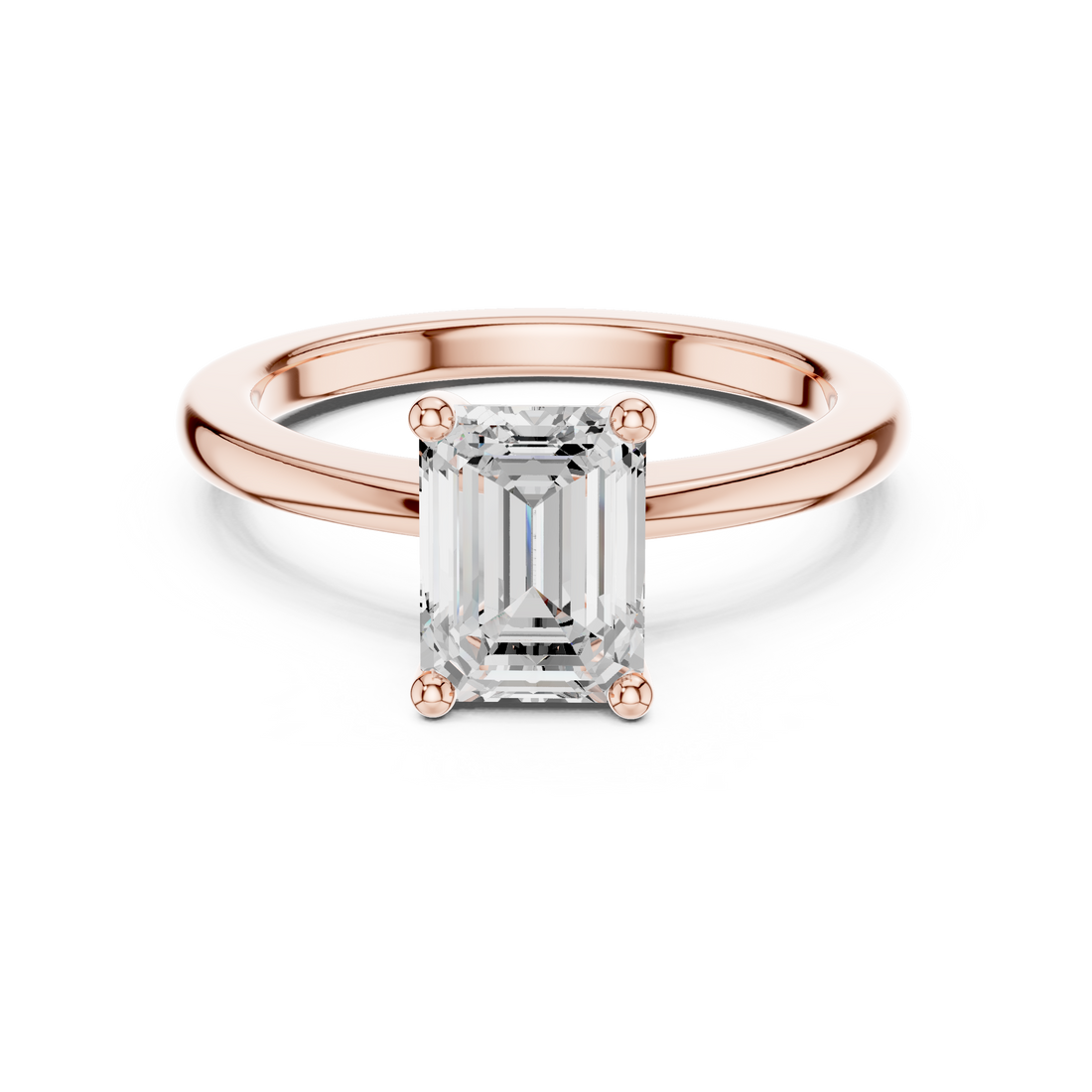 Classic Solitaire - Emerald Engagement Ring