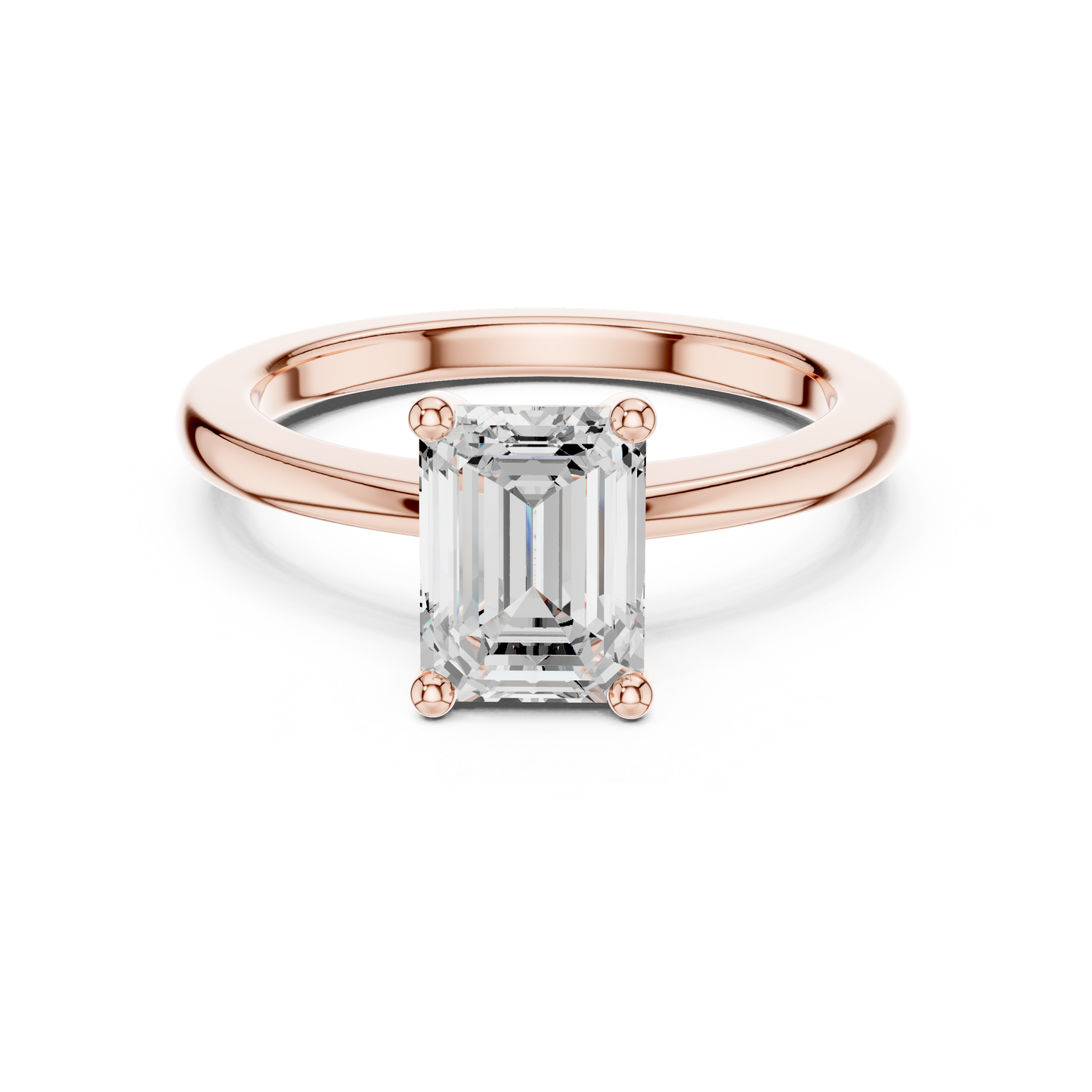 Classic Solitaire - Emerald Engagement Ring