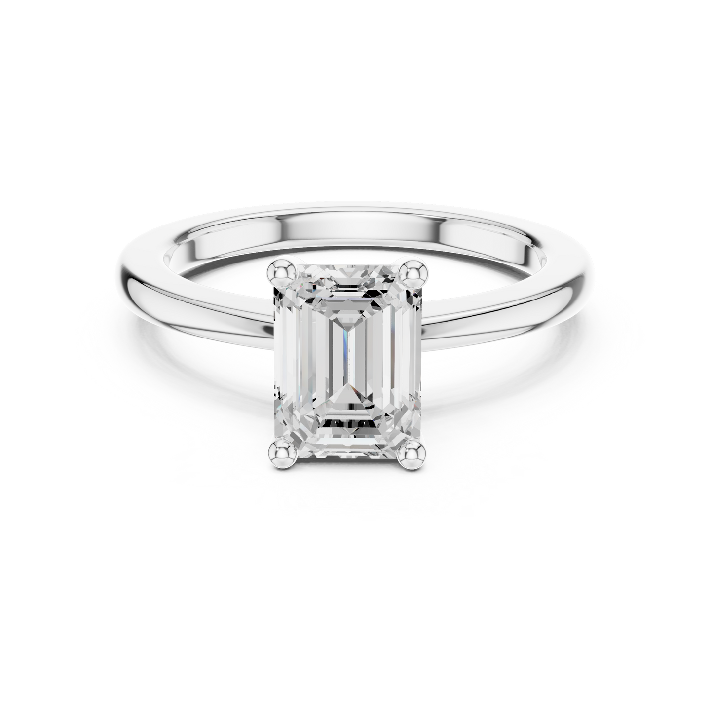 Classic Solitaire - Emerald Engagement Ring