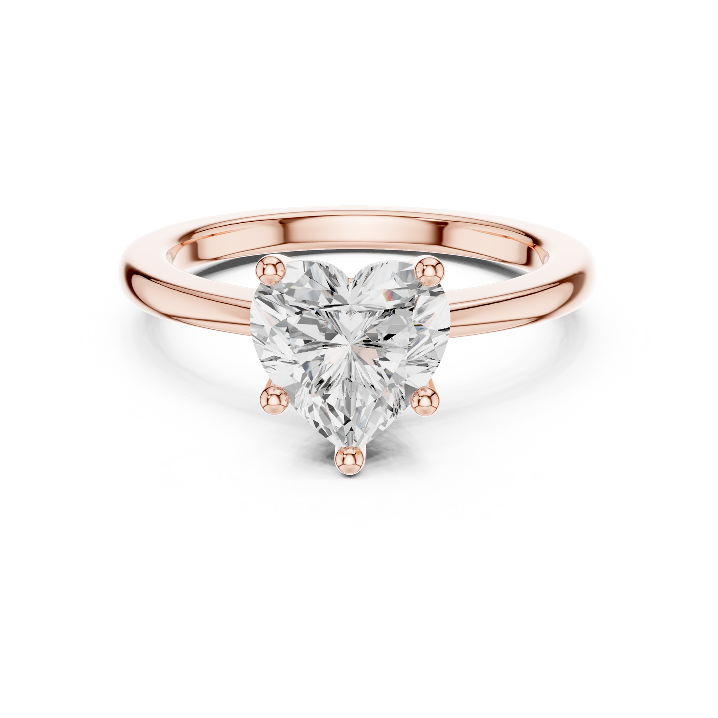 Classic Solitaire - Heart Engagement Ring