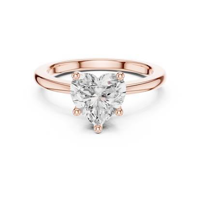 Classic Solitaire - Heart Engagement Ring
