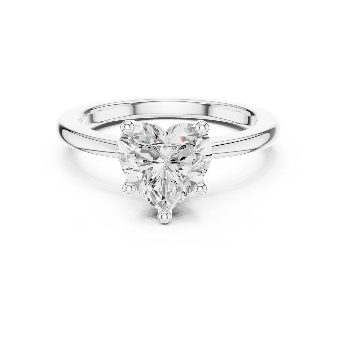 Classic Solitaire - Heart Engagement Ring