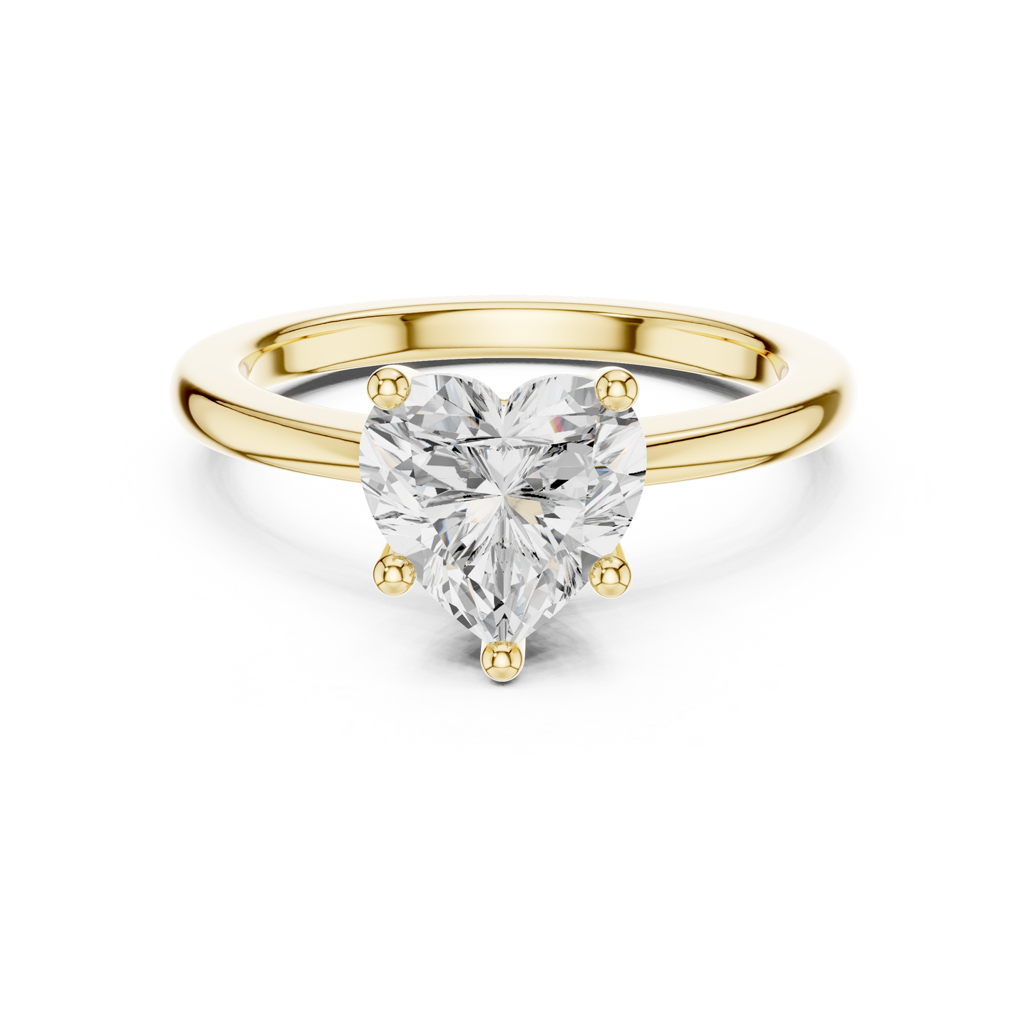 Classic Solitaire - Heart Engagement Ring
