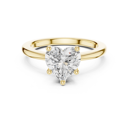Classic Solitaire - Heart Engagement Ring