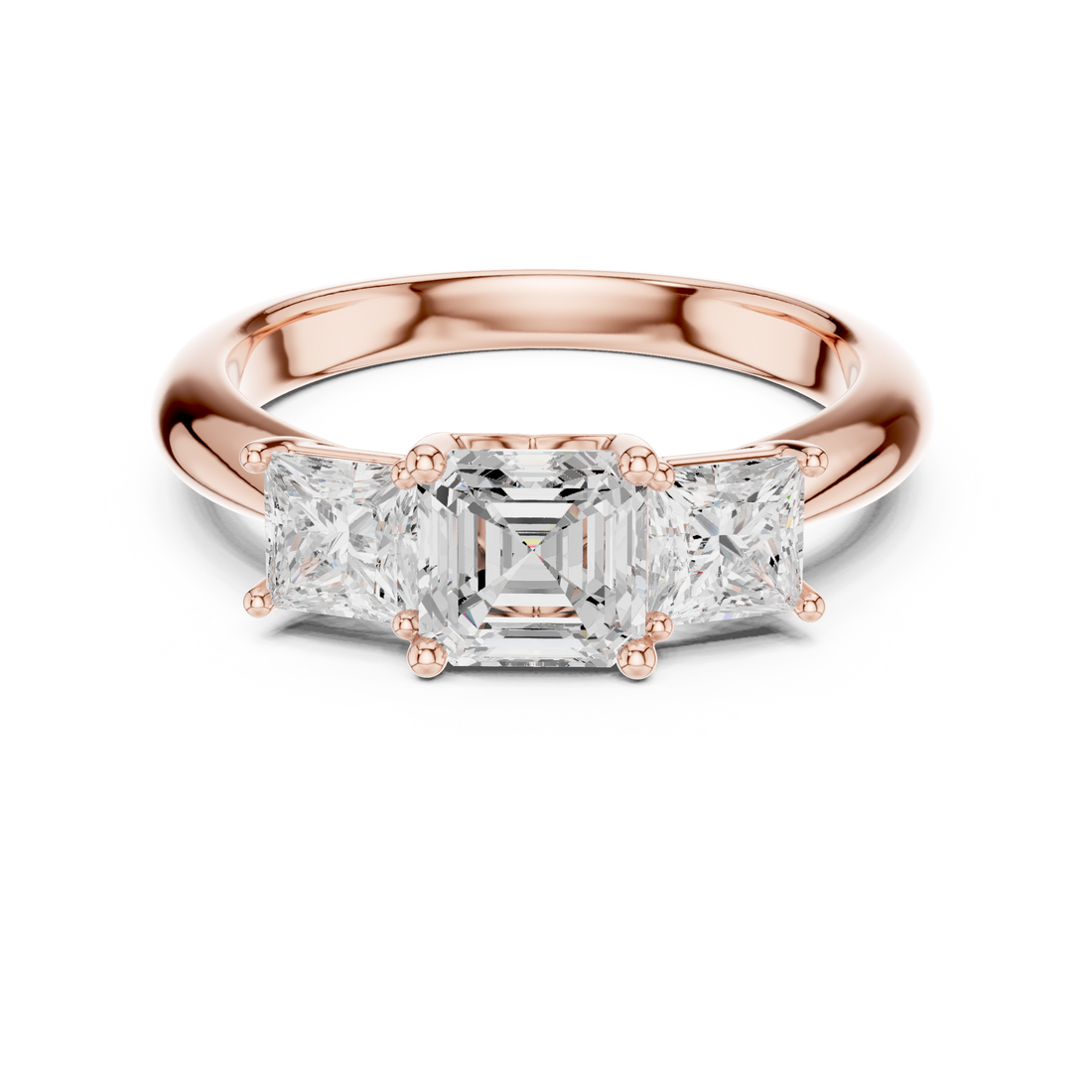 Trilogy -  Princess Cut Engagement Ring