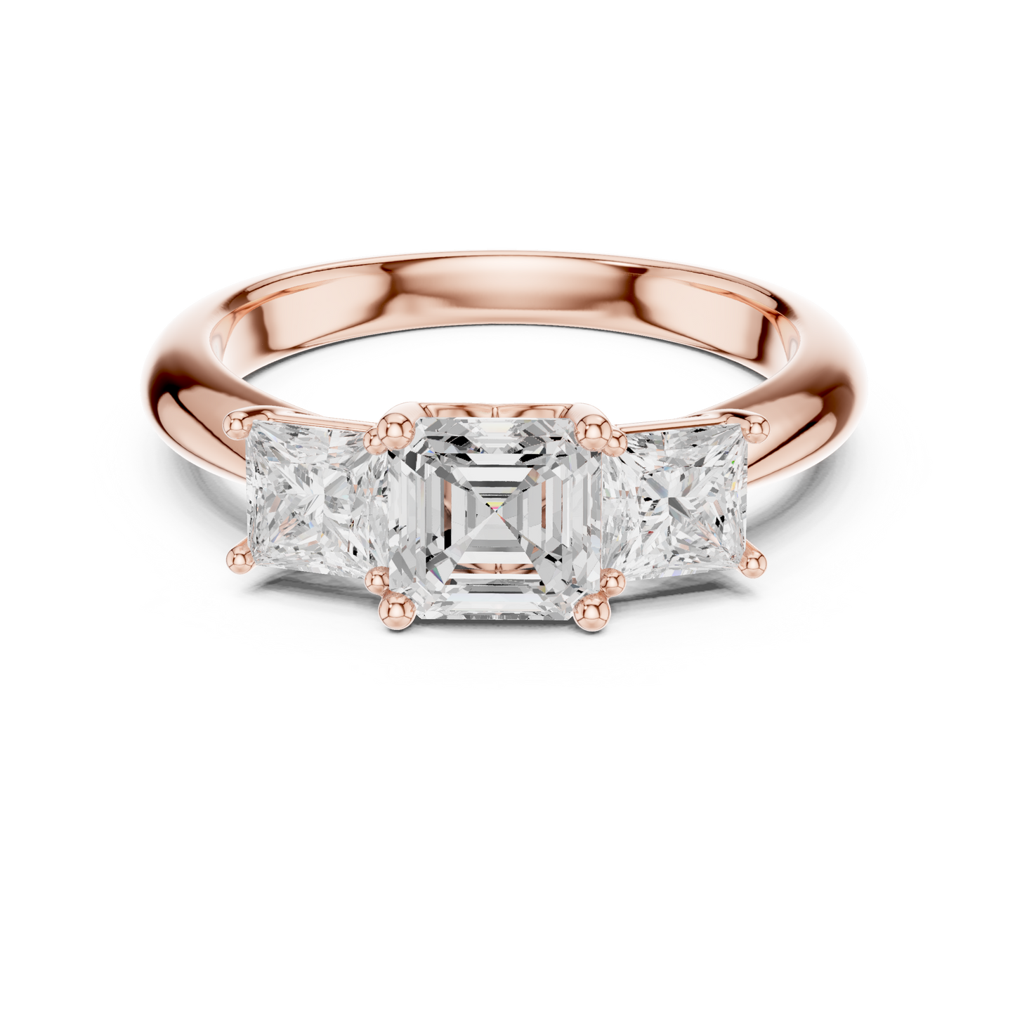 Trilogy -  Princess Cut Engagement Ring