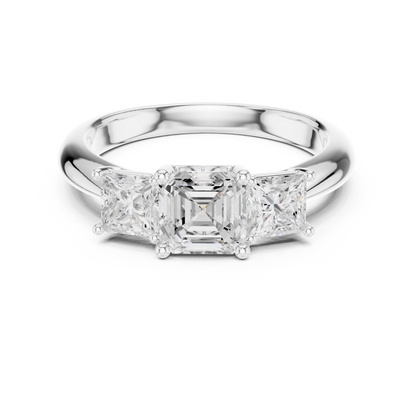Trilogy -  Princess Cut Engagement Ring