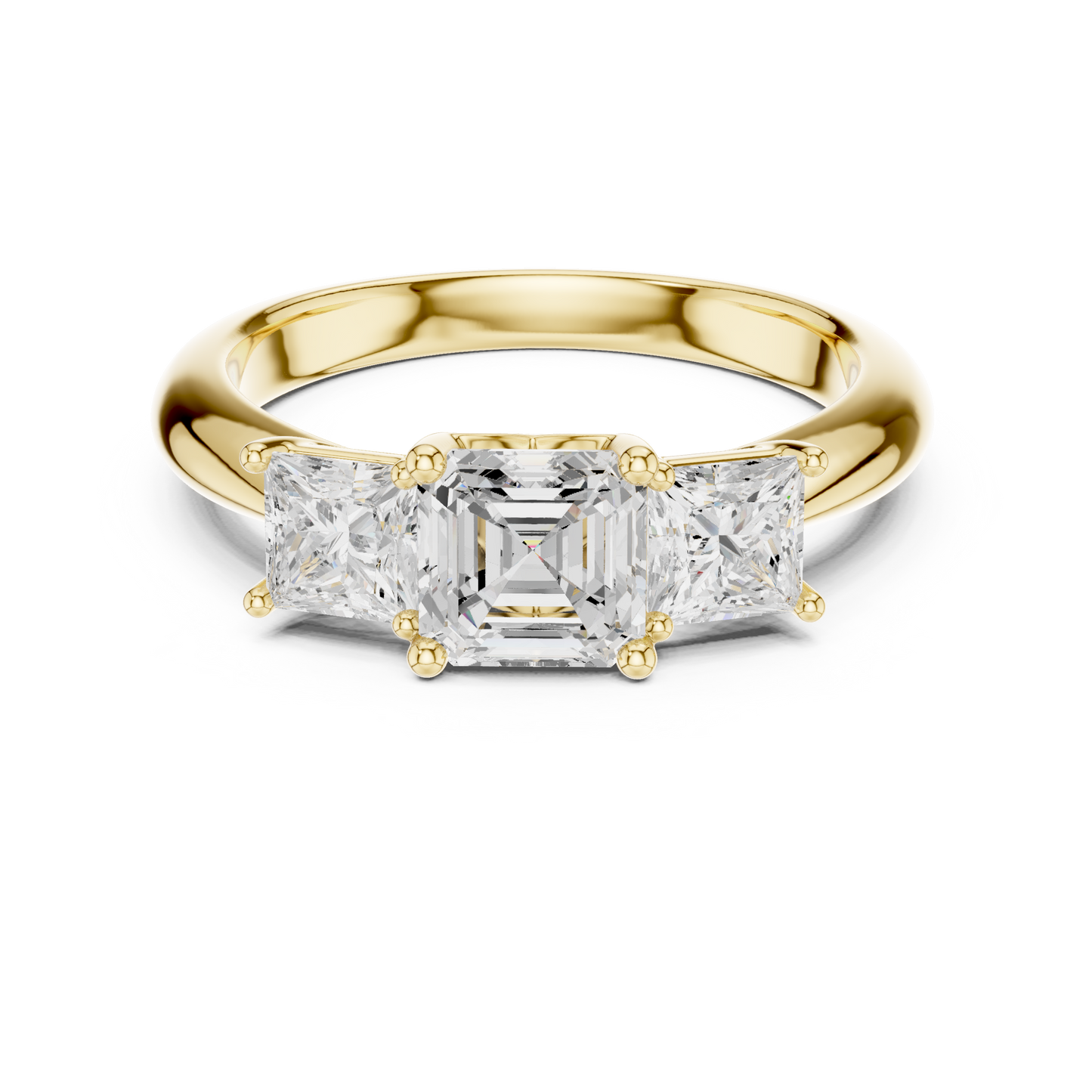 Trilogy -  Princess Cut Engagement Ring