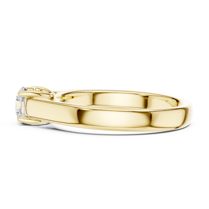 Cathedral Knife-Edge Solitaire - Round Engagement Ring