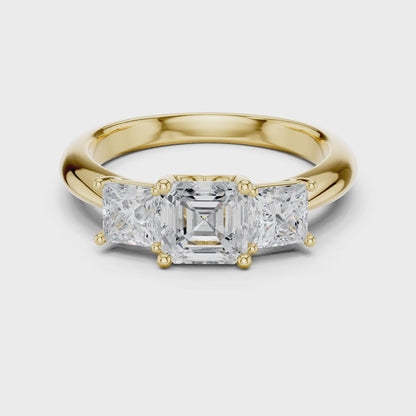 Trilogy -  Princess Cut Engagement Ring