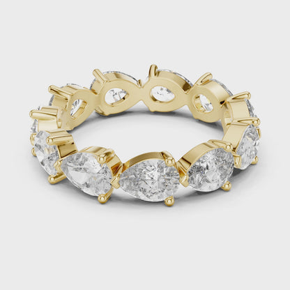 Full-Eternity Pear Diamond Wedding Band