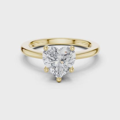 Classic Solitaire - Heart Engagement Ring