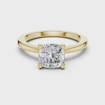 Classic Solitaire - Cushion Engagement Ring